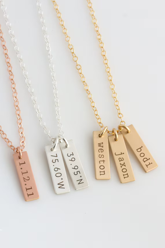 bar and tag pendants